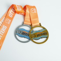 Médaille sportive personnalisée en alliage de zinc avec relief 3D, or, argent, bronze, émail souple, avec ruban de sublimation, logo personnalisé, souvenir