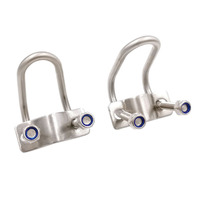 Connecteur de tuyauterie en acier au carbone et acier inoxydable avec écrou hexagonal en nylon, collier de serrage en U, collier de serrage croisé, doubles colliers de serrage pour la connexion de tubes