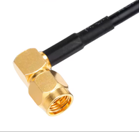 Fiche SMA vers prise SMA RG58 RG174 RG316 RG402 Câble avec câble coaxial et SMA femelle mâle à angle droit