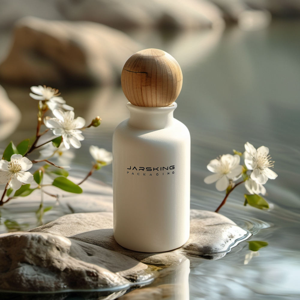 Bouteille de parfum blanche