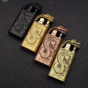 Đèn khò kim loại chống gió, thiết kế hiện đại HB874, hai đầu lửa, dùng làm quà tặng doanh nghiệp, bán buôn - Product Image 4