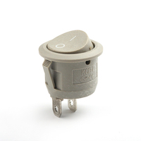Interrupteur à bascule 2 broches SPST 10A/125V 23mm KCD1 PA66/PC IP11/IP53 ON-OFF Rond 50000 cycles 250VAC