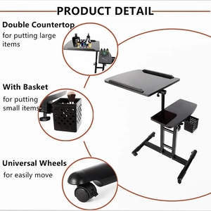 Adjustable Tattoo Tray Rolling Workstation Height Lifting Desk Table Salon <b>Tool</b> Tray Tattoo Studio Professional <b>Station</b> - Product Image 5