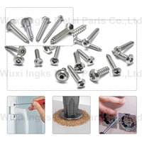 Vis autotaraudeuses en acier inoxydable 304 et acier au carbone, à tête fraisée hexagonale, à embase cruciforme