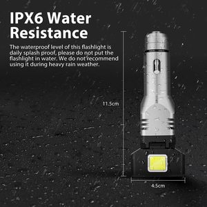 12V xe sạc <span class=keywords><strong>LED</strong></span> flash ánh sáng kép Head nhôm Magnetic <span class=keywords><strong>COB</strong></span> làm việc ánh sáng với phá búa cho trường hợp khẩn cấp sửa chữa - Product Image 6