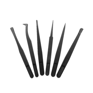 Pinzas ESD de Punta Fina y Suave Antiestáticas de Precisión Duraderas de Marca Privada para Extensiones de Pestañas, Ideales para Uso en Talleres y Salas Limpias - Product Image 1