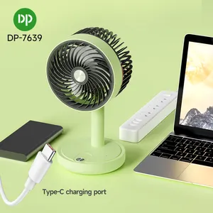 DP kipas angin Desktop portabel, USB 18650 dapat diisi ulang kipas tangan listrik Mini Ventilateur kipas meja dp 7639