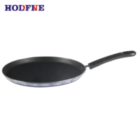 Penjualan paling laris set peralatan masak aluminium anti-lengket porselen biru putih kustom ramah lingkungan panci wajan Modern goreng pot sehat desain baru