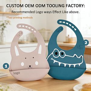 Nuevo Babero Impermeable con Dibujos Animados, Babero de Silicona Ligero y Ajustable de Alta Calidad para Niños - Product Image 2