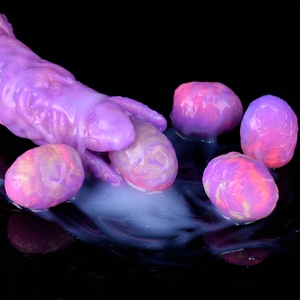Juguete Luminoso YOCY, Ovipositor Inflable de Silicona, Tapón Anal, Masturbador Vaginal, Dildo con Nudo de Fantasía de 7.9 Pulgadas, Juguete Sexual para Mujeres y Hombres - Product Image 1