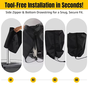 Funda Impermeable <span class=keywords><strong>para</strong></span> Torre <span class=keywords><strong>de</strong></span> <span class=keywords><strong>Cerveza</strong></span> Kegerator, Funda Individual/Doble con Cremallera y Cordón Ajustable, Apta <span class=keywords><strong>para</strong></span> Interiores o Exteriores, a Prueba <span class=keywords><strong>de</strong></span> Polvo - Product Image 3