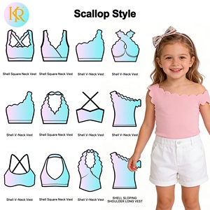 ชุดเดรสกีฬาแห้งเร็วพิมพ์โลโก้ KR แบบกำหนดเองสำหรับเด็กผู้หญิง ชุดโยคะแบบไม่มีแขนเสื้อ ซิปครึ่งตัว แต่งเพชร ชุดออกกำลังกายวิ่งเทนนิสสำหรับเด็ก - Product Image 2