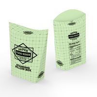 Boîte en carton jetable pour frites à emporter, boîte d'emballage en papier pour en-cas avec impression de logo personnalisé