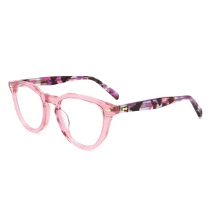 New Products Fashion High Quality Oval Acetate Eyeglasses Frames Optic Women