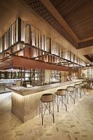 M2店铺设计现代发光二极管餐厅酒吧台展台设计大理石酒店吧台餐厅吧台