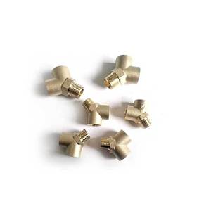 Nissin Y Type Brass Tee NPT14 NPT38 Internal External Thread Air Water Pipe Connector - Product Image 1