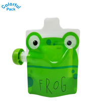 Emballage alimentaire de haute qualité Oem impression personnalisée pour enfants Stand up forme spéciale bec pochette Sachet 100 ml