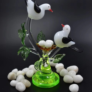 Dôme en verre soufflé à la main, thème oiseaux en vol, décoration intérieure, Rajasthan, mini-monde en verre, Noël, Nouvel An chinois, Rentrée scolaire - Product Image 1