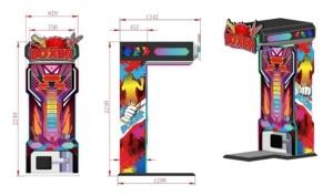 Máquina de <span class=keywords><strong>Boxeo</strong></span> y Patadas con Orificios, Máquina de Juego Arcade de Medición de Fuerza para Hombres Fuertes, Operada con Monedas - Product Image 6