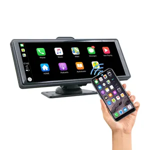 Hot sales 10.26 Inch Wireless Carplay android Auto Dual Lens Dashcam 4k Car DVR Camera Dash Cam CarPlay project gps music