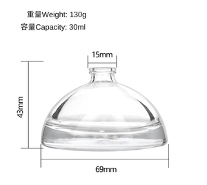 Cao cấp 30ml nước hoa cầm tay mẫu chai xịt thủy tinh có nắp đẩy, đáy dày hình bán nguyệt/chai hình nón đáy mỏng - Product Image 3