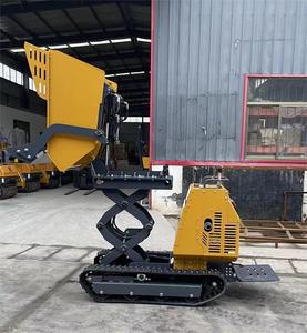 1000kg YHMG YH1000 Mini Rubber <b>Track</b> Crawler <b>Dumper</b> Hydraulic Self Unloading Transporter - Product Image 4