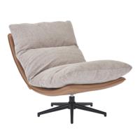 Modern 360 °   Fauteuil de relaxation pivotant avec coussin en tissu doux et structure en PU, fauteuil d'appoint pour salon, canapé individuel, vente en gros