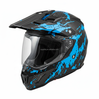 Casque de moto tout-terrain homologué DOT, ABS, portable, double usage, pour moto, VTT, casque intégral, motocross