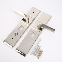 Manija de Puerta de Acero Inoxidable para Puertas de Madera, de Lujo, con Cerradura de Seguridad Interior de Aleación y Juego de Cerraduras y Llaves Exteriores de Aluminio