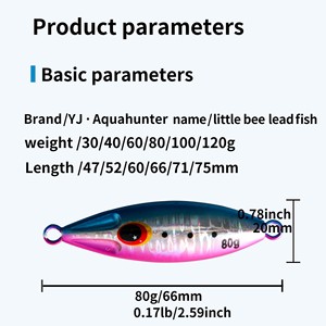 เหยื่อตกปลา Yajie Jig Lure 30-120 กรัม 47-75 มม. สำหรับตกปลาทะเล เหยื่อตกปลาแบบจม - Product Image 3