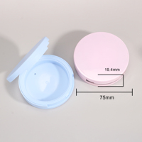 Boîte à poudre compacte personnalisée en plastique PET recyclé écologique multicolore, palette de blush vide, cosmétique portable