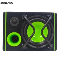 Subwoofer de voiture actif 10 pouces 120W RMS avec amplificateur intégré, caisson de basses en bois haute puissance pour coffre, audio OEM ODM