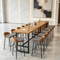 Meubles commerciaux personnalisés, tables et chaises pour hôtel, café, banquette intérieure pour café, ensemble de chaises et de tables en bois pour restaurant