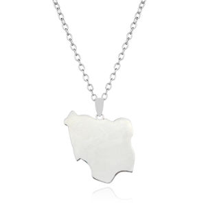 Collares <span class=keywords><strong>con</strong></span> Colgante de <span class=keywords><strong>Mapa</strong></span> de Nigeria en Color Oro Acero, Mapas de África para Nigeros <span class=keywords><strong>con</strong></span> Nombre de Ciudad, Joyería Festiva para Usar <span class=keywords><strong>con</strong></span> Amigos - Product Image 3