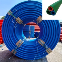 Groupe de gaines en cluster HDPE à âme en silicone 3 voies pour câble de télécommunications à fibre optique souterrain