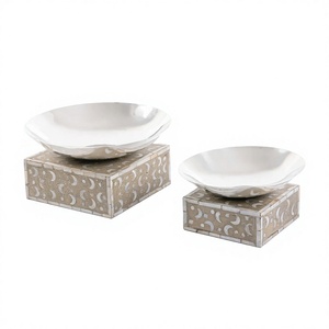 Set of Two Metal Arabic <b>Chocolate</b> Bowl Premium Quality Handmade Sweet Bowl Round Shape <b>Fancy</b> Metal <b>Chocolate</b> bowl - Product Image 1