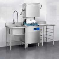 Mesin Pencuci Piring Komersial Efisiensi Tinggi, Peralatan Pembersih Stainless Steel Berdiri Sendiri, Listrik, Tugas Berat, Terlaris