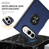 Coque de protection GSCASE avec béquille et anneau en TPU PC pour iPhone 18 Pro Max, étui de protection robuste pour iPhone Duo