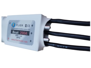 Contrôleur de vitesse électronique (<span class=keywords><strong>ESC</strong></span>) sans balais 16S 200A OPTO pour bateau et navire RC avec câble USB de programmation, directement de l'usine - Product Image 4