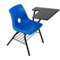 Chaises d'étudiant en plastique modernes personnalisées avec pieds en métal, chaise de formation avec table d'écriture, utilisation hospitalière