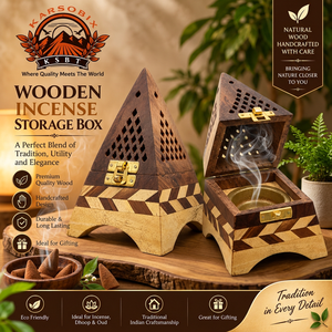 Handcrafted Redwood Pyramid Storage Box <b>Incense</b> Holder Eco-Friendly Durable <b>Cone</b> <b>Incense</b> Holder for Home Aromatherapy Vintage - Product Image 3
