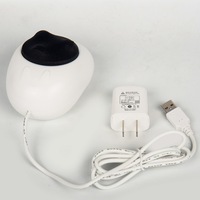 Mini masseur USB léger, appareil de massage des paumes et des mains, 3 rouleaux, masseur électrique portable rose/noir, minuterie 10 minutes, bureau