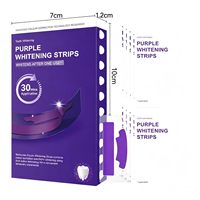 Tiras Blanqueadoras Dentales V34 Púrpura Brillante, Fáciles de Usar, Convenientes para Uso Diario, Blanquean los Dientes, Aptas para Uso Doméstico, Cuidado Bucal
