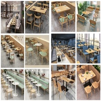 Tables et chaises de restaurant, banquettes de restauration sur le thème du hot pot japonais pour salons de thé à bulles, ensembles de nouilles et de snacks pour restaurants de nouilles et de riz