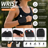 Botella de Agua Deportiva de Silicona, Portátil, para Montar en el Brazo, para Ciclismo, Running y Ejercicio al Aire Libre