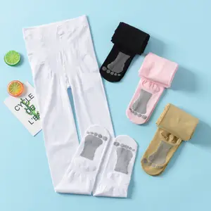 Non-slip Girls Dance Socks Summer Children's Pantyhose Grip Solid Color Socks