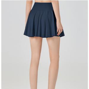 Falda mini acampanada con volantes superpuestos para mujer, de secado rápido y transpirable, con pantalones cortos incorporados y bolsillos laterales, ideal para golf y tenis. - Product Image 2