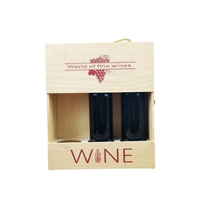 Caja de Madera para Vino, Empaque para Tres Botellas, Forma Rectangular, para Almacenamiento de Bebidas - Product Image 5