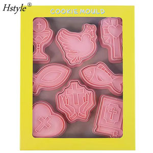 Hstyle 2025 Offre Spéciale Sainte Communion Dessin Animé Cookie Moule En Plastique <span class=keywords><strong>Croix</strong></span> Pâques Embosser Moldes HS738 pour Gâteau Outil De Cuisson - Product Image 6