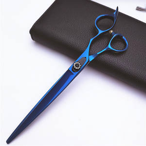 Tijeras azules de corte recto para mascotas, 7,5 pulgadas, acero 440C, tijeras de aseo para perros, herramientas profesionales para cortar el pelo de mascotas - Product Image 3